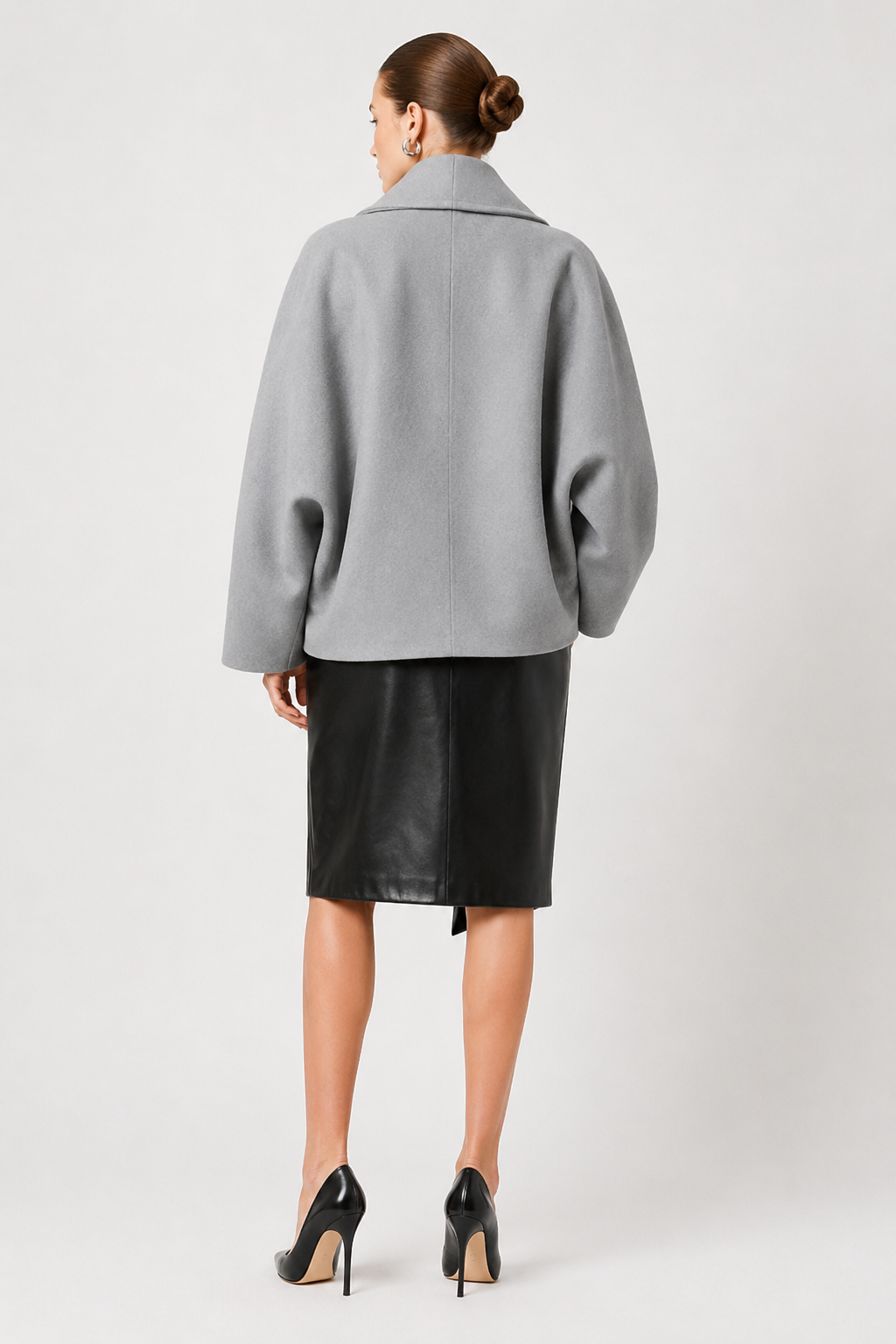 Women's Jalinda Oversized Wool Coat with Notch Lapels – view 3