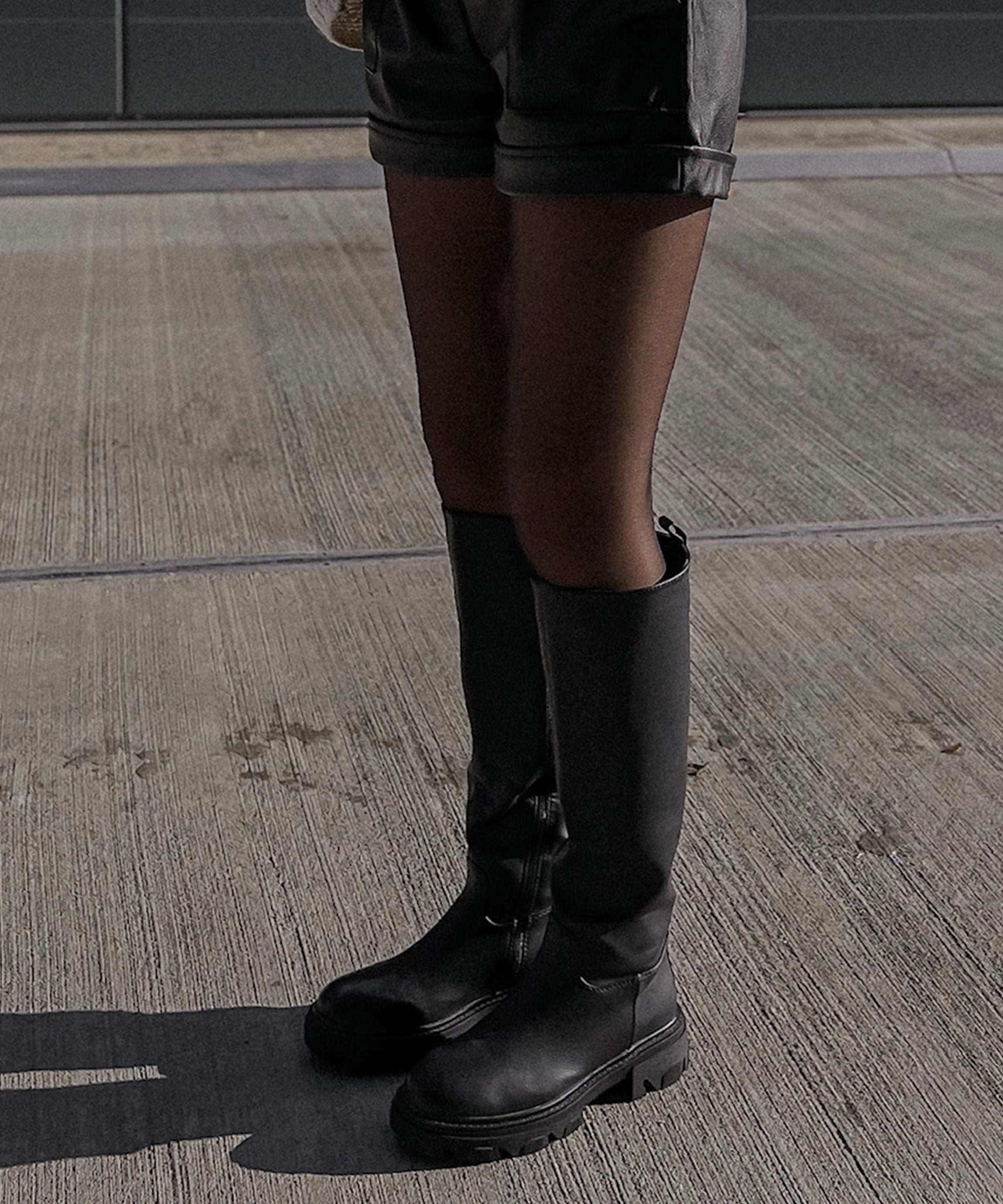 Ellen: botas altas de mujer hasta la rodilla con suela gruesa