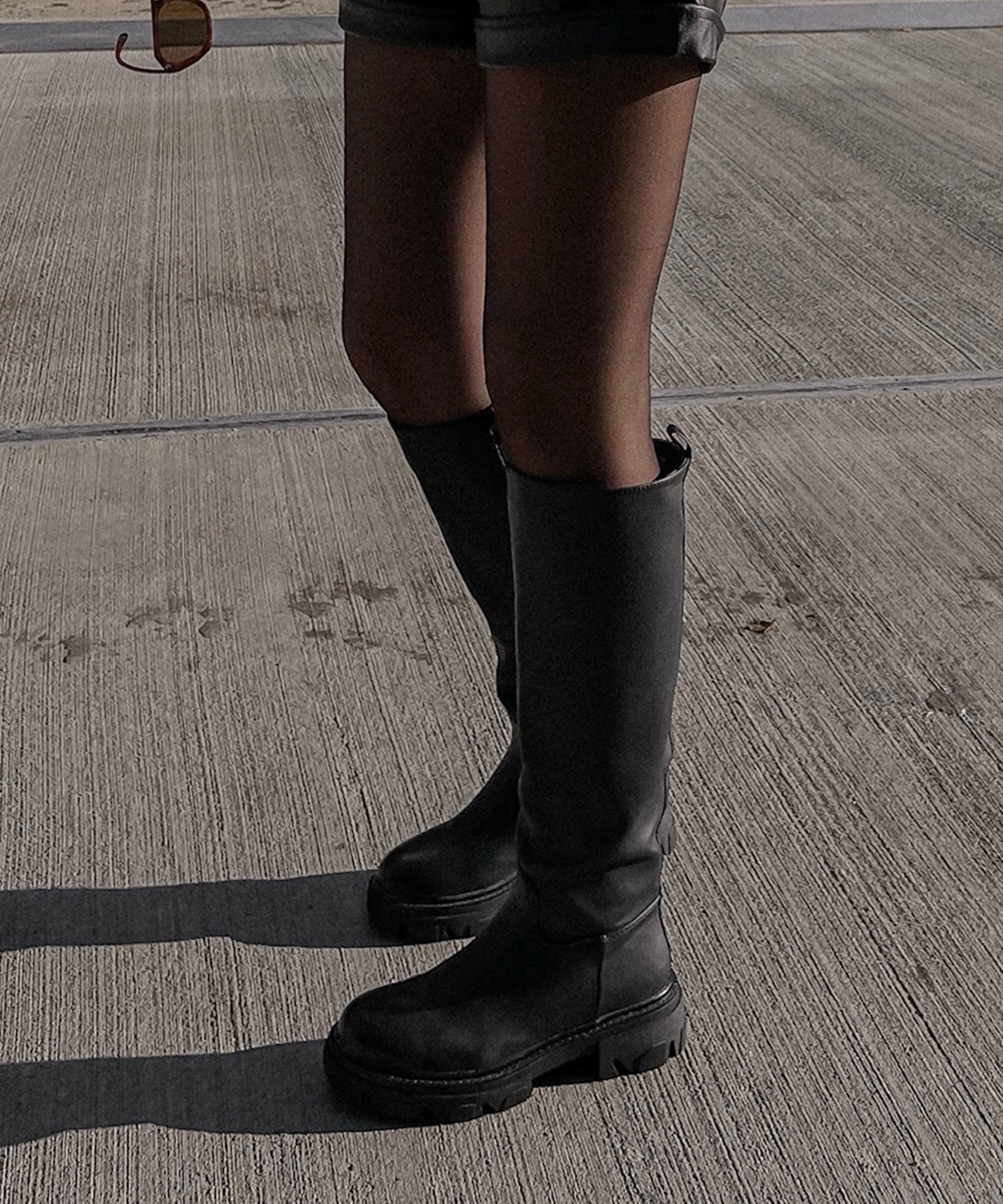 Ellen: botas altas de mujer hasta la rodilla con suela gruesa