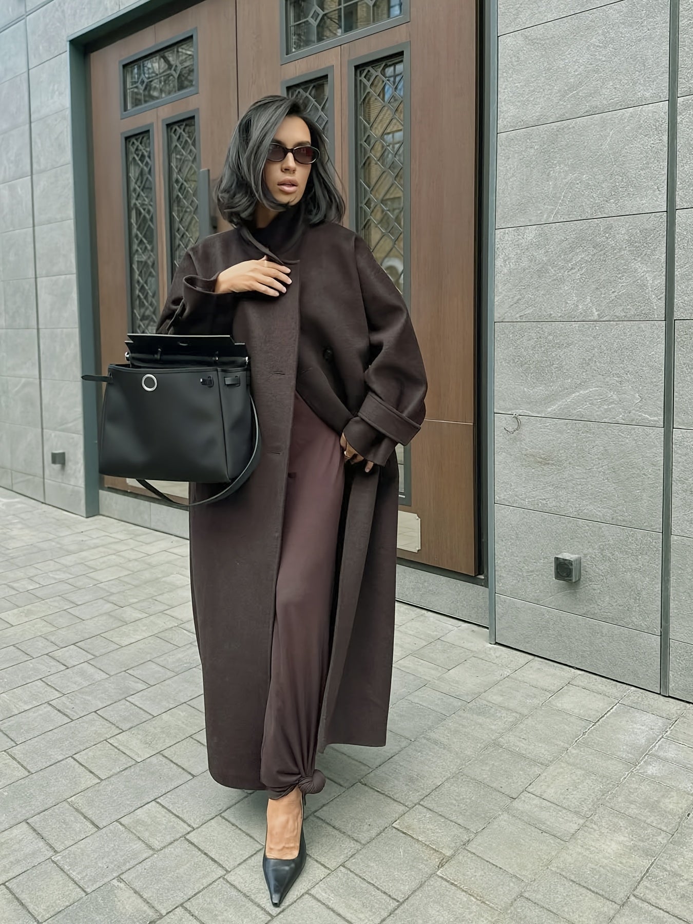 Cara - Cappotto lungo da donna dalla silhouette dritta