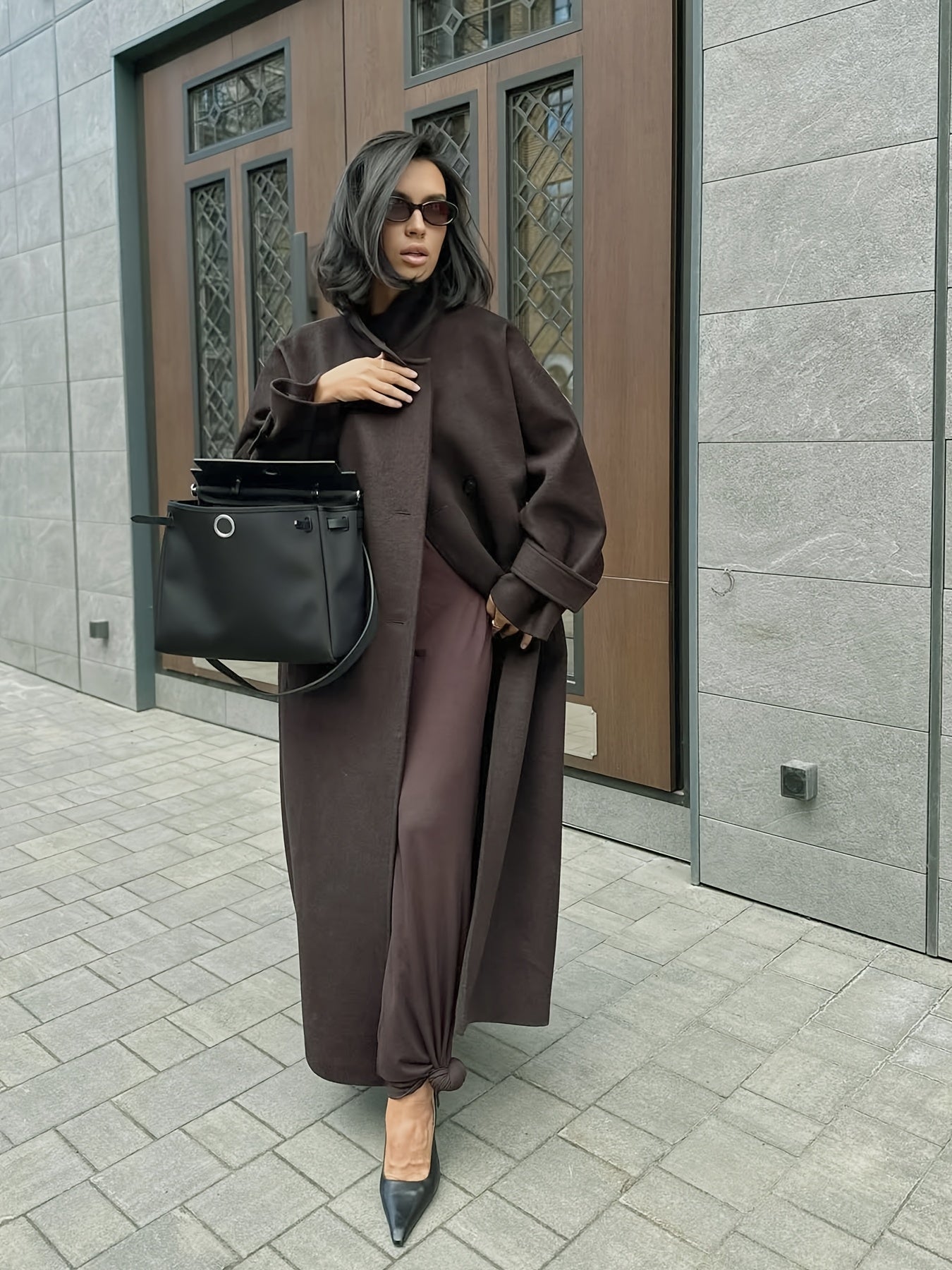 Cara - Cappotto lungo da donna dalla silhouette dritta