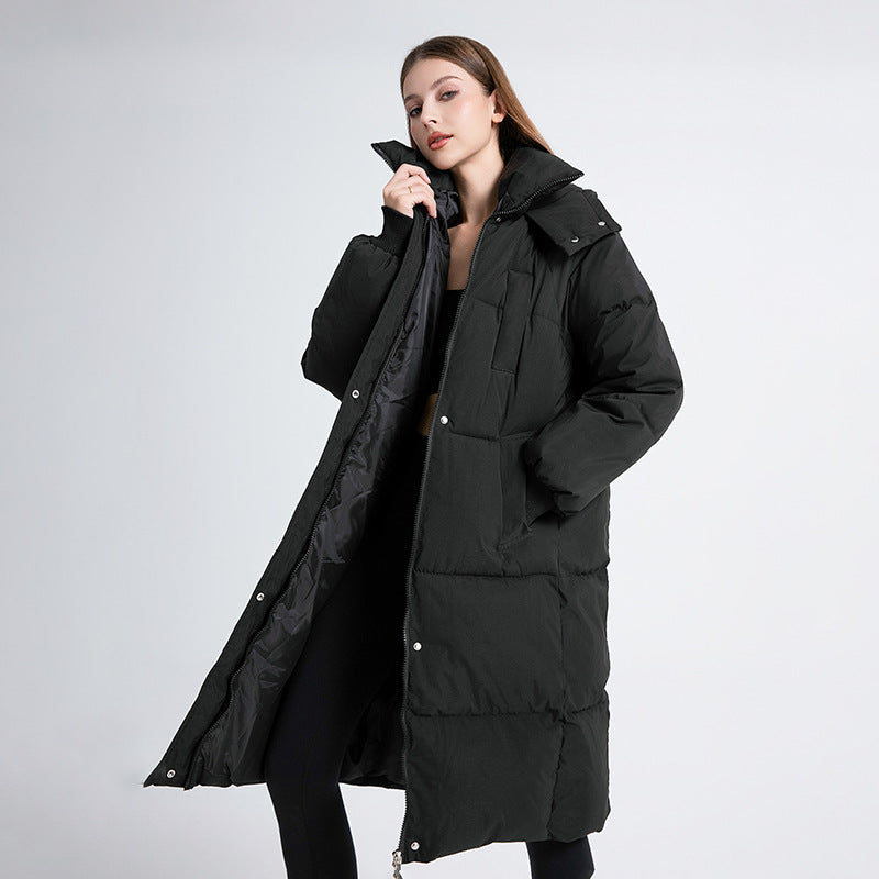 Elissa - Women's Streamlined Long Hooded Winter Puffer Coat - photo 1