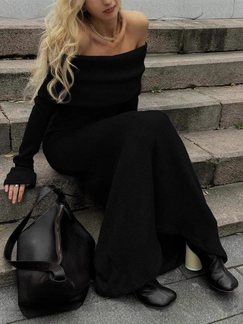 Honor - Women's Maxi Sweater Dress in Ribbed Knit