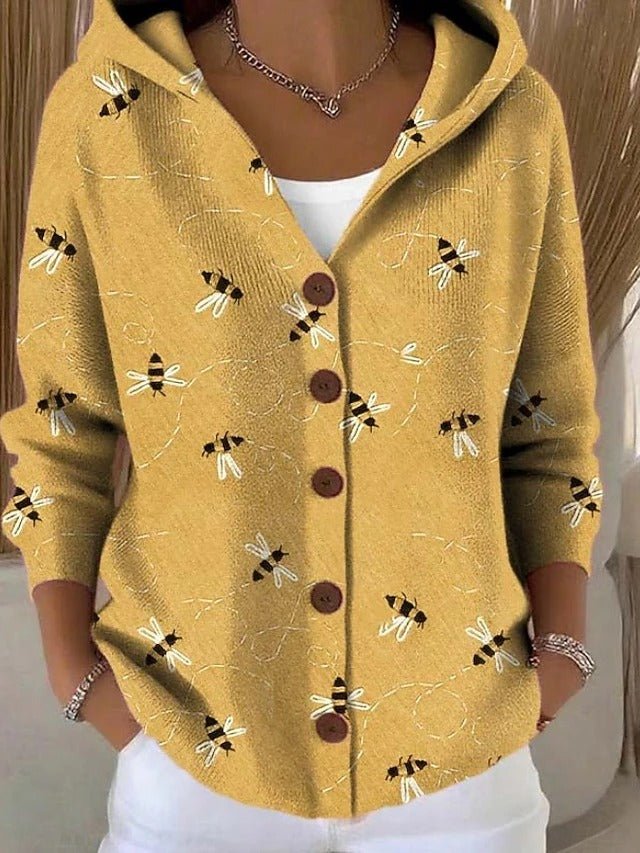 Fenella - Women's Relaxed Hooded Cardigan in Colourful Patchwork - photo 2