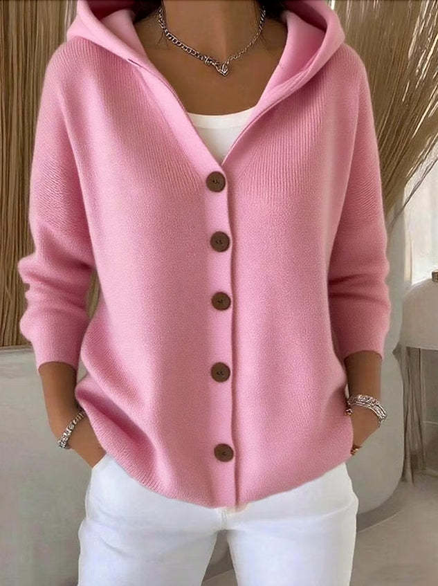 Lynn - Women's Printed Cardigan with Hood and Pockets