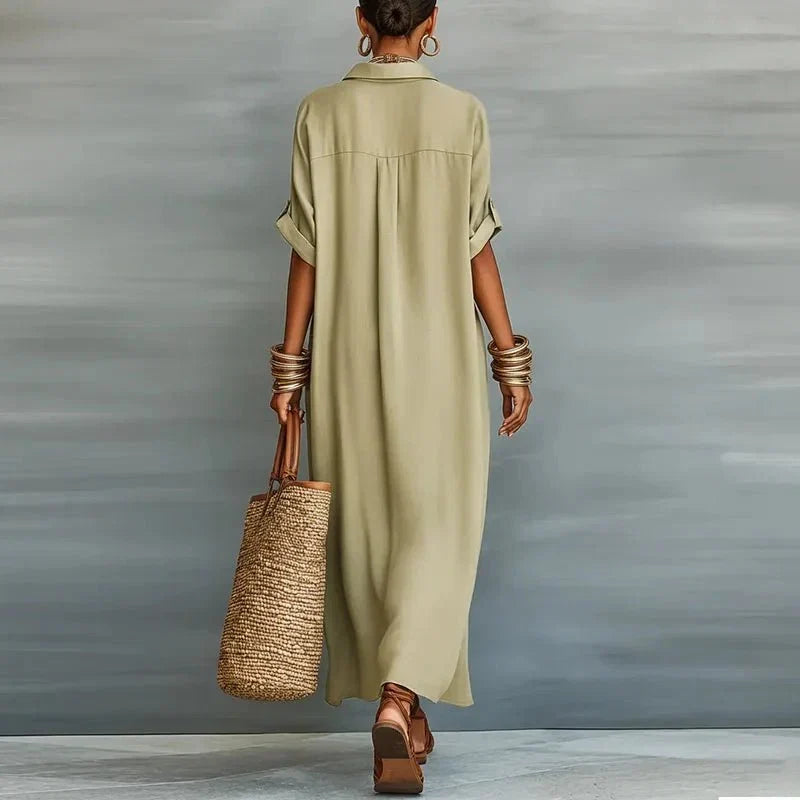 Novella - Women's Relaxed Button-Front Maxi Dress - photo 2