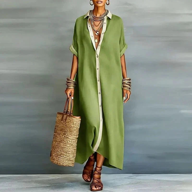 Novella - Women's Relaxed Button-Front Maxi Dress - photo 6