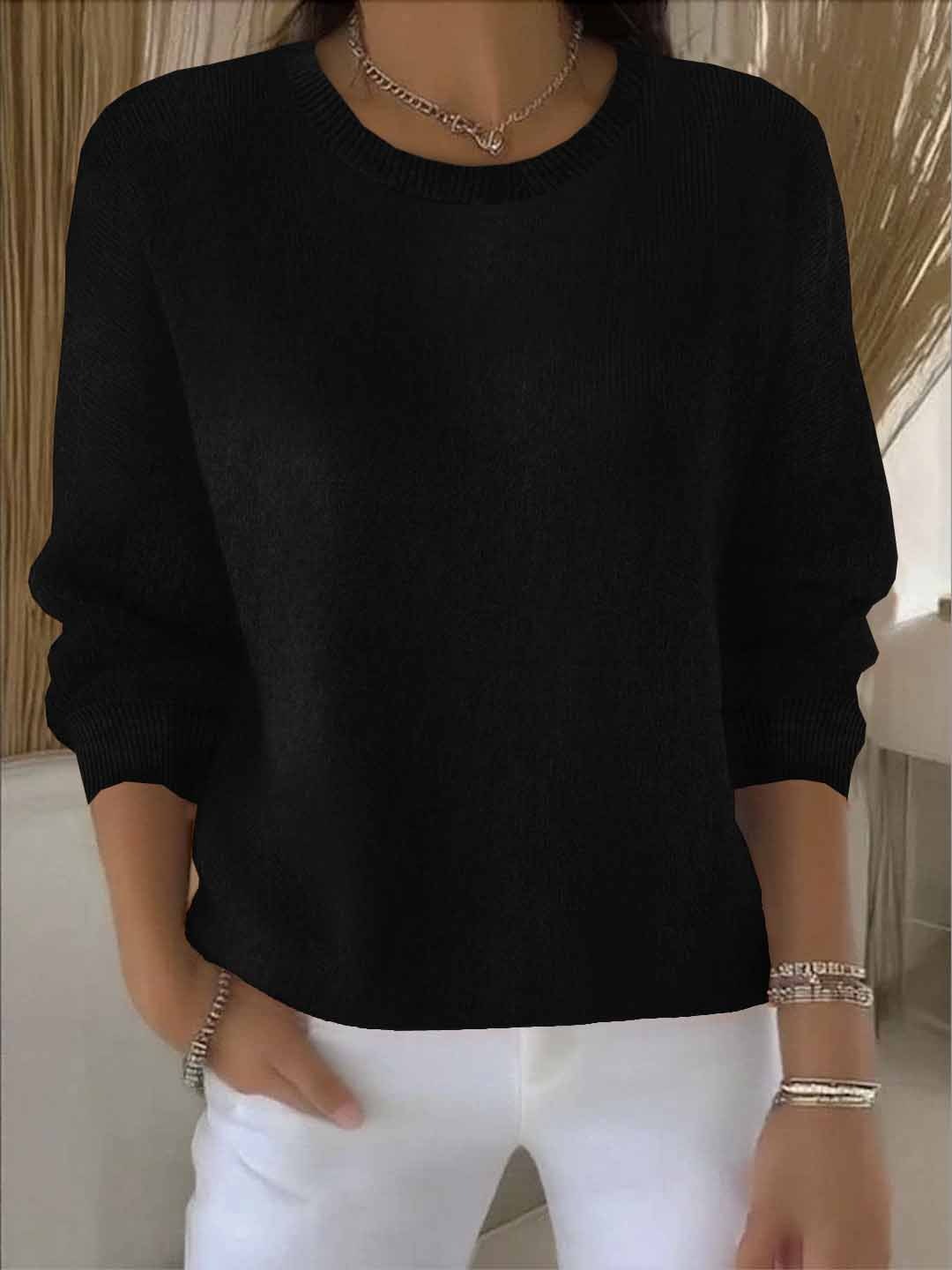 Minnie - Women's Relaxed Sweater in Classic Crew Neck Soft Knit - photo 7