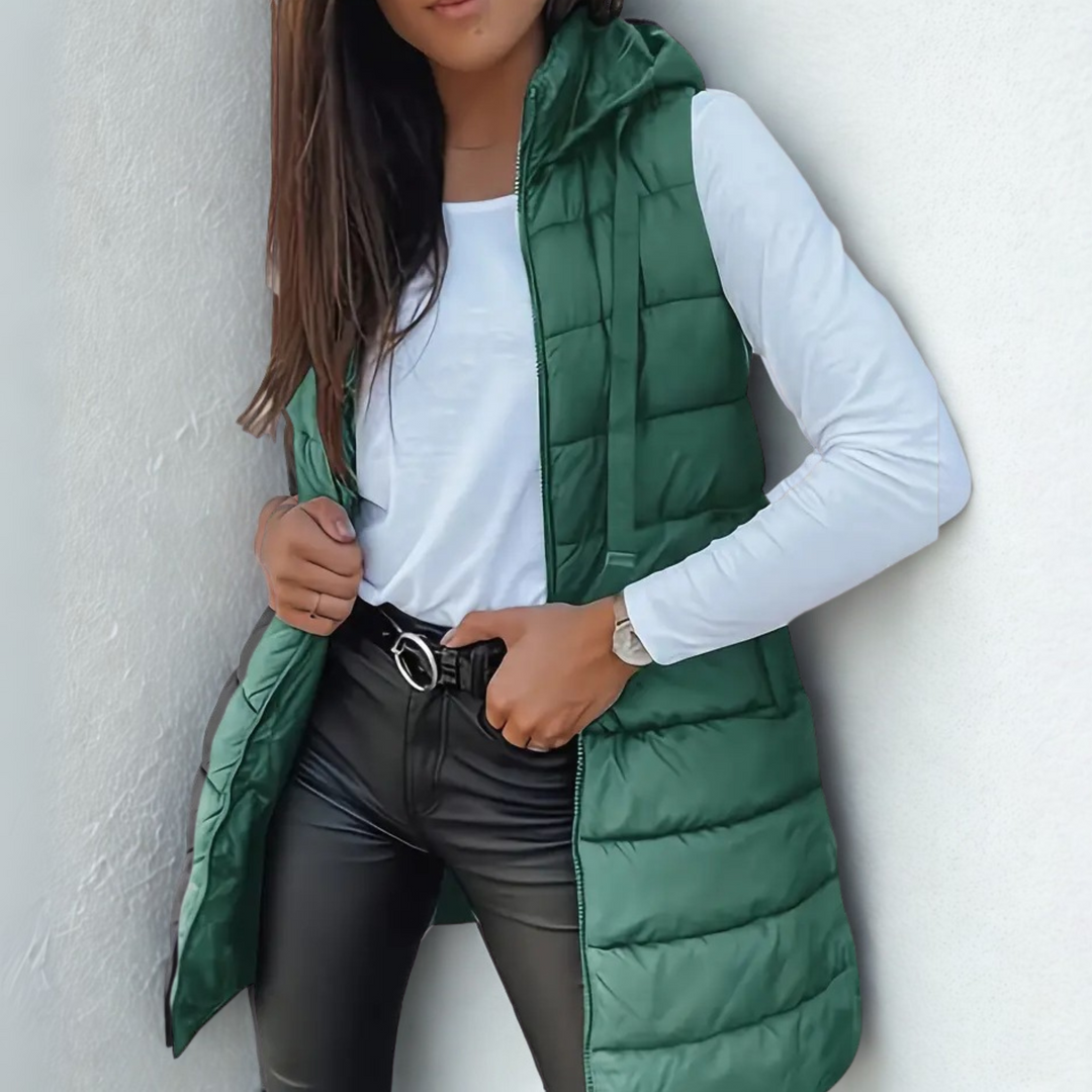 Lizzie - Women's Sleeveless Hooded Puffer Vest - photo 6