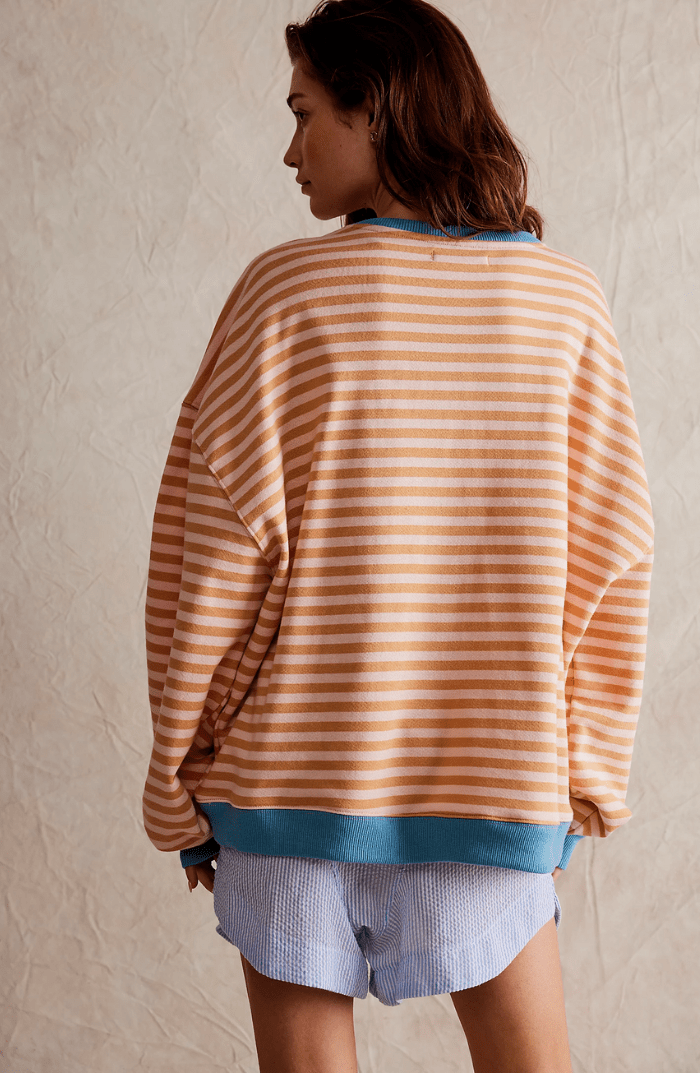 Olene - Women's Sweatshirt in Striped Oversized Relaxed Fit - photo 12