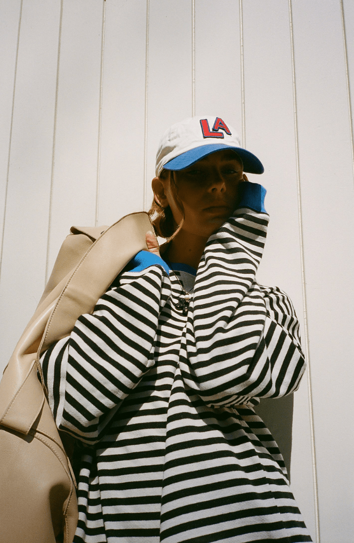 Olene - Women's Sweatshirt in Striped Oversized Relaxed Fit - photo 8