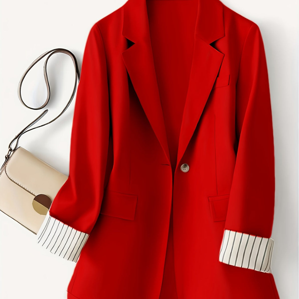 Women's Tailored Striped Jacket with Notch Lapels – view 4