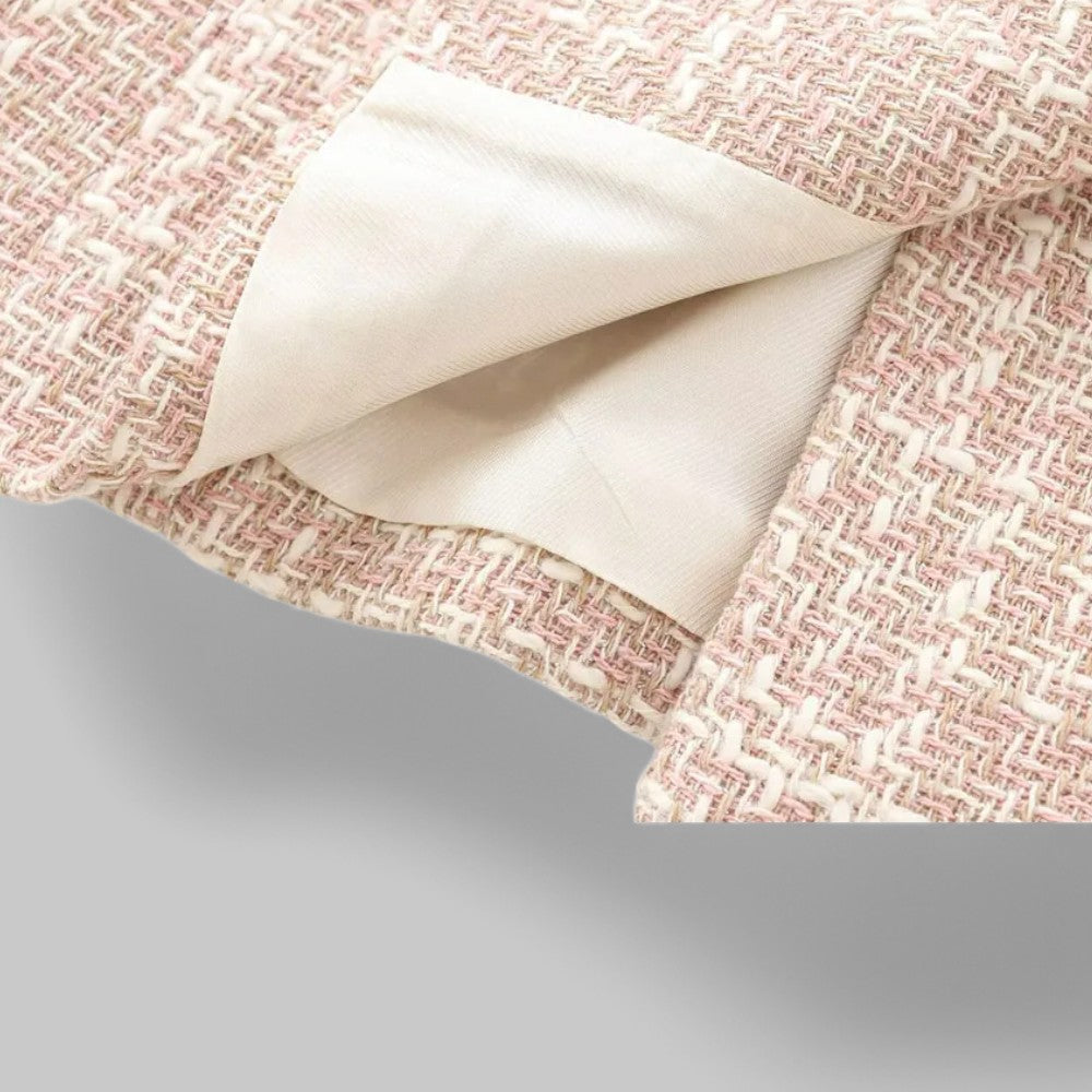 Joanna – Blazer femme en tweed à double boutonnage
