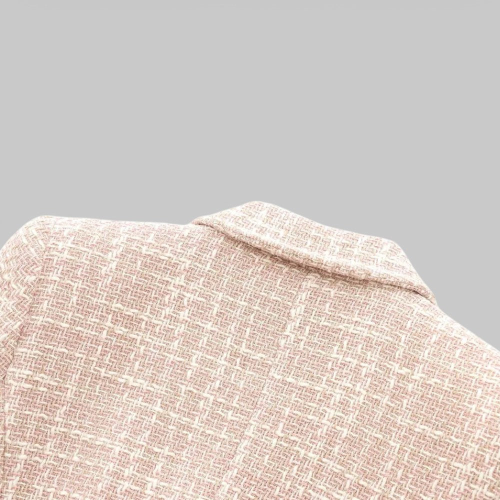 Joanna – Blazer femme en tweed à double boutonnage