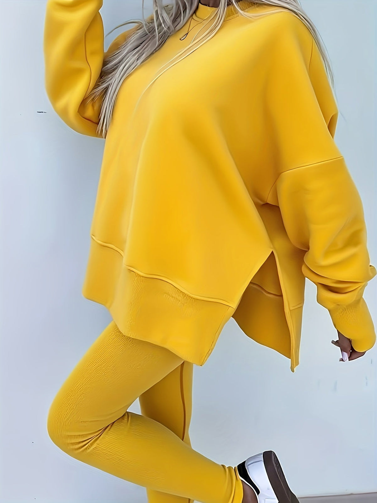 Women's Two-Piece Knit Jumper and Trousers Set