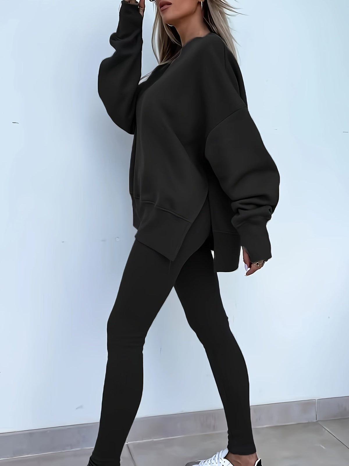 Women's Two-Piece Knit Jumper and Trousers Set – view 4