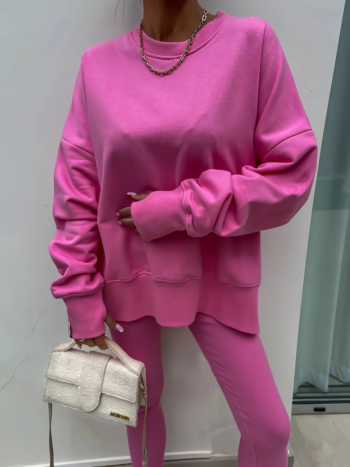 Women's Two-Piece Knit Jumper and Trousers Set – view 7