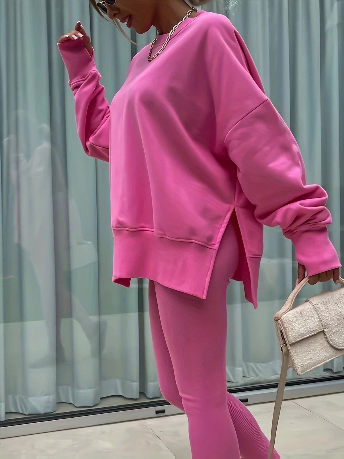 Women's Two-Piece Knit Jumper and Trousers Set – view 8