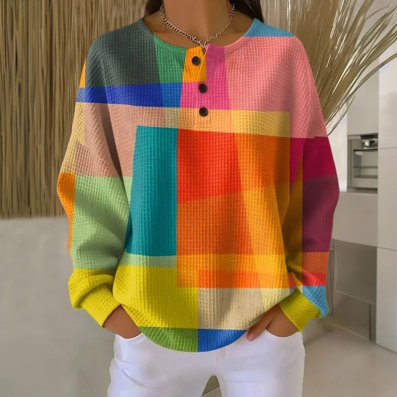 Margret - Women's Relaxed Vintage Colourblock Sweatshirt - photo 1