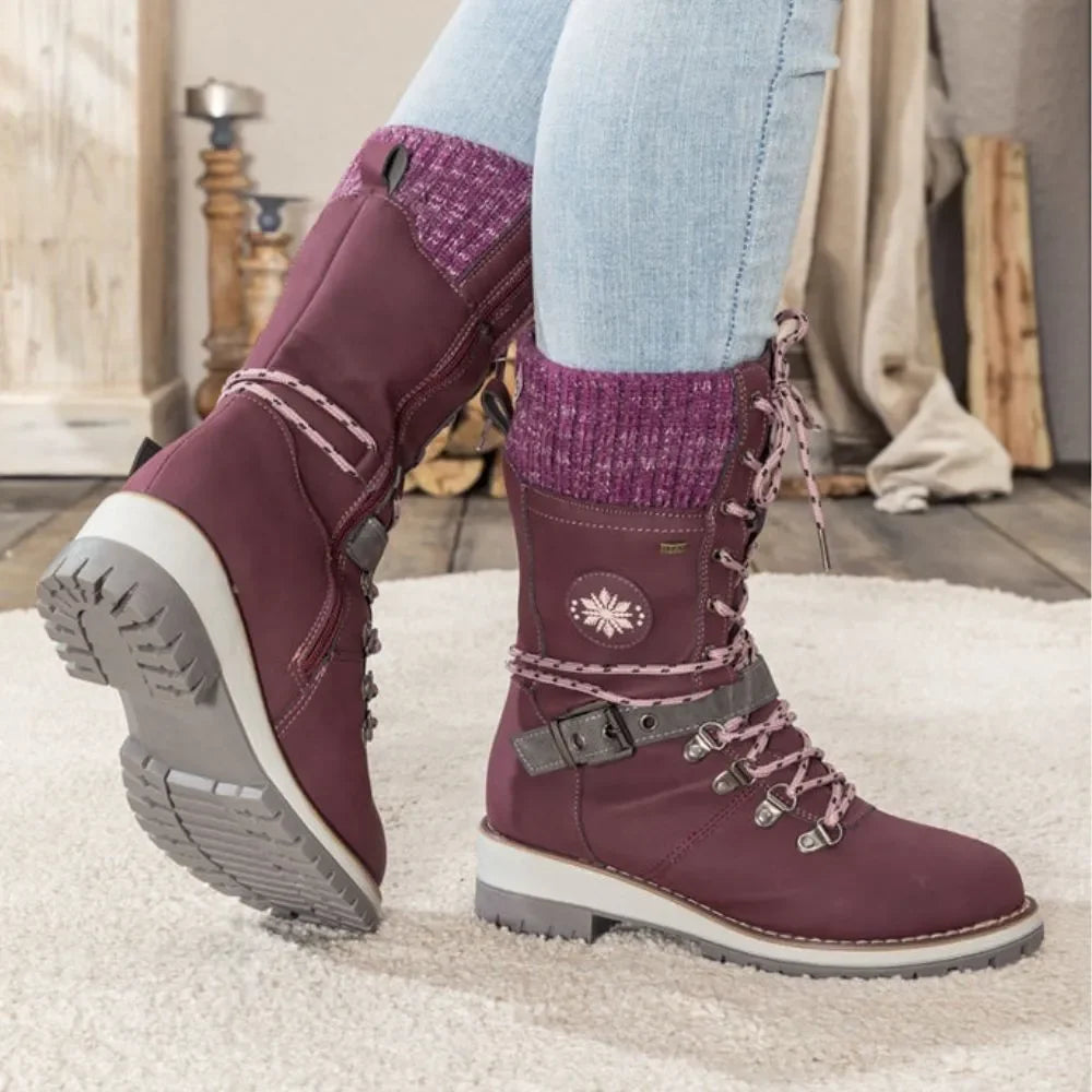 Leigh - Botas de invierno impermeables para mujer con forro cálido