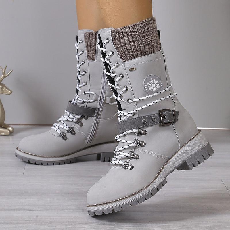 Leigh - Botas de invierno impermeables para mujer con forro cálido