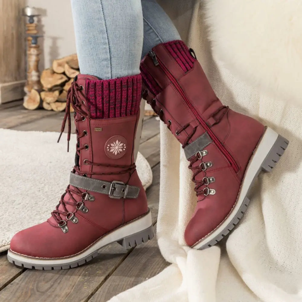 Leigh - Botas de invierno impermeables para mujer con forro cálido