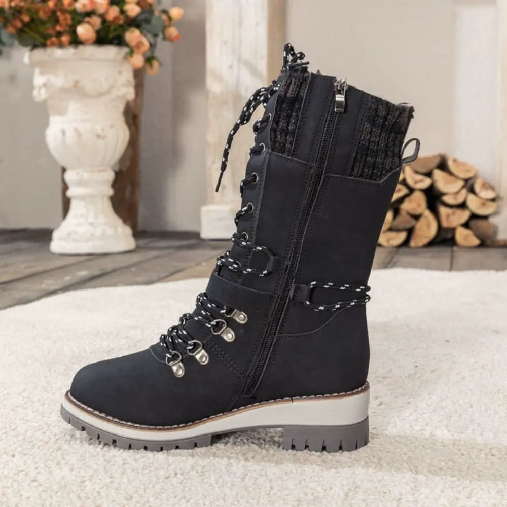 Leigh - Botas de invierno impermeables para mujer con forro cálido