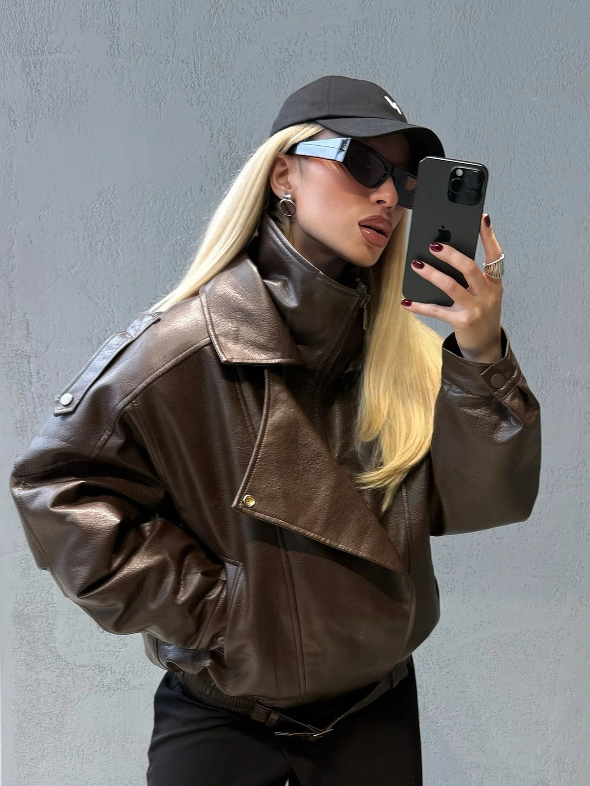Wren - Women's Biker Jacket with Zip Front - photo 2