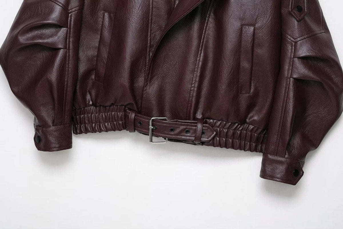 Wren - Women's Biker Jacket with Zip Front - photo 6