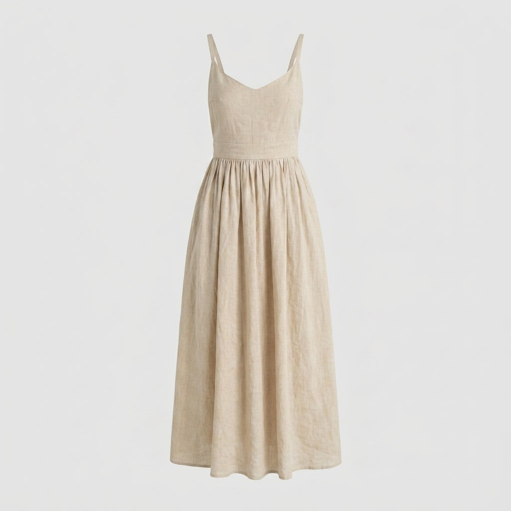Wynne - Women's Midi Dress with V-Neck - photo 7