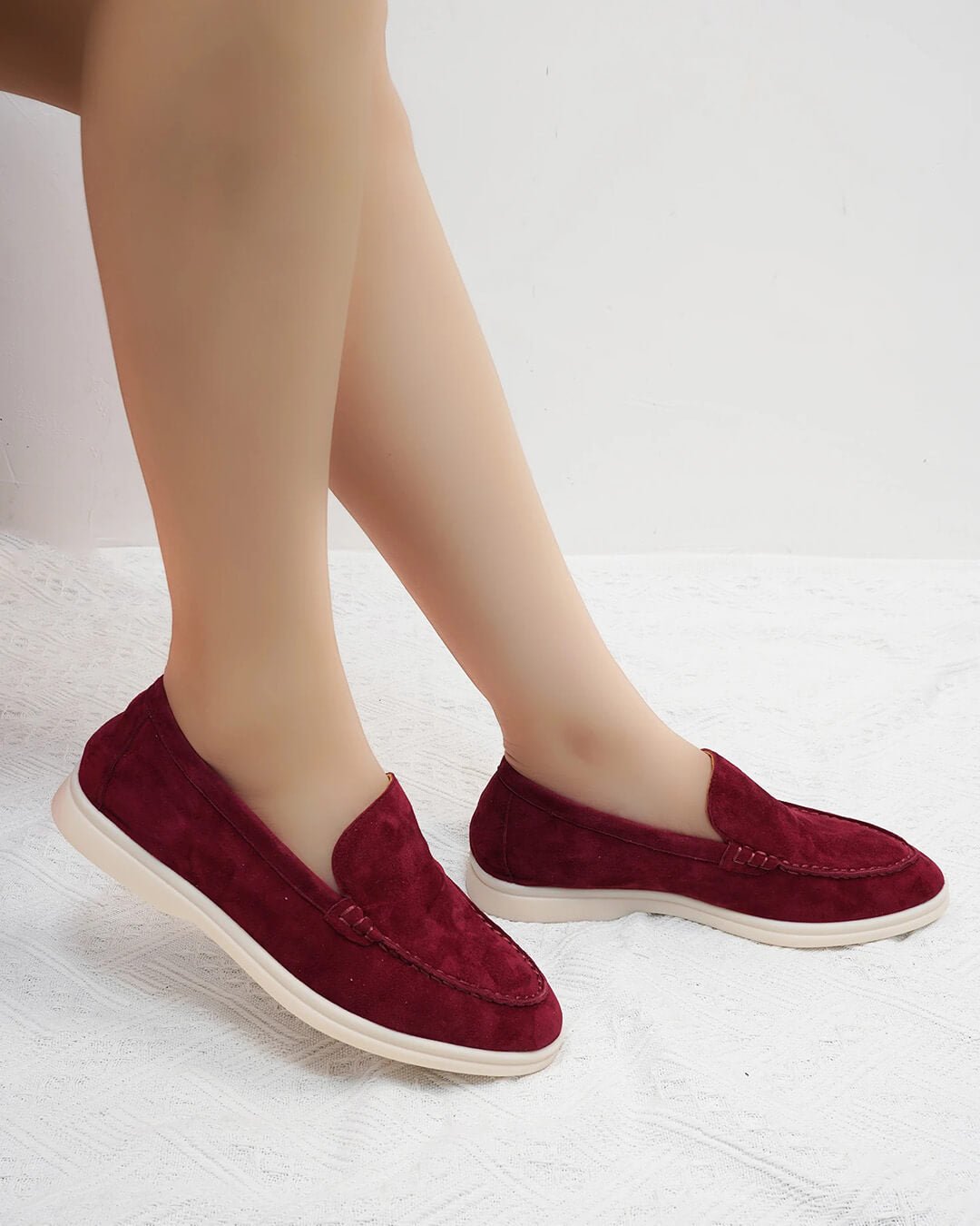 Mocassini bassi in suede Elvira