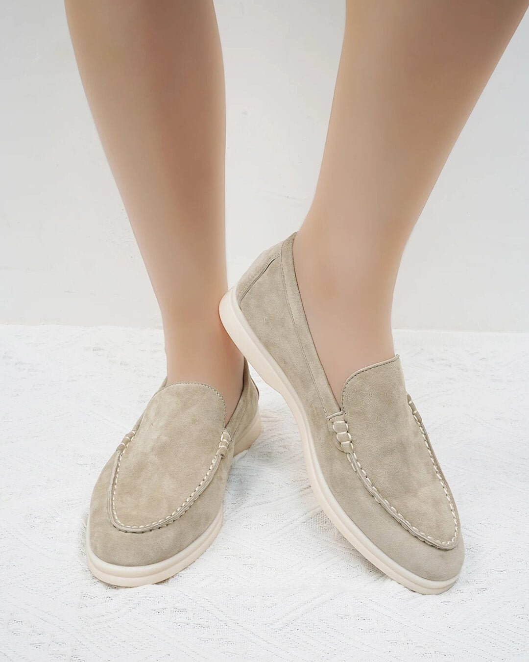 Mocassini bassi in suede Elvira