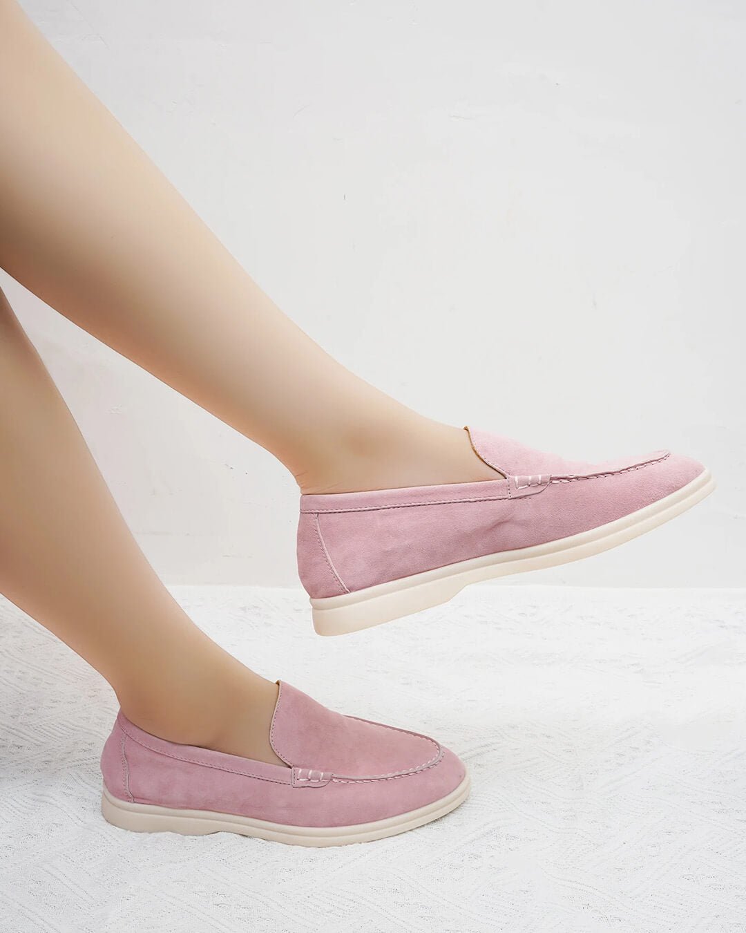 Mocassini bassi in suede Elvira
