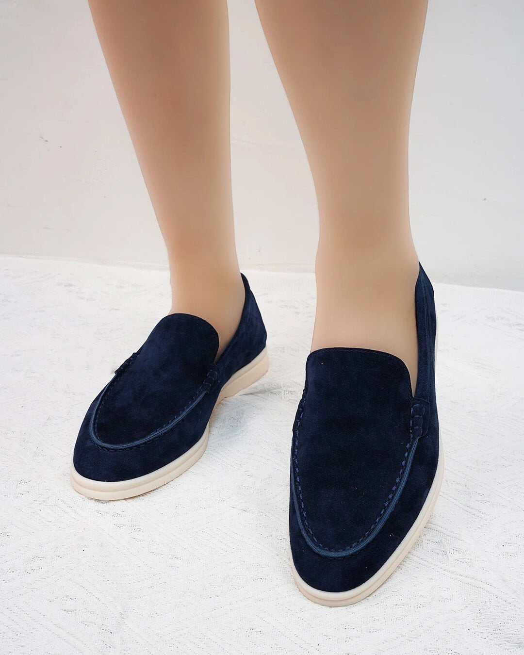 Mocassini bassi in suede Elvira