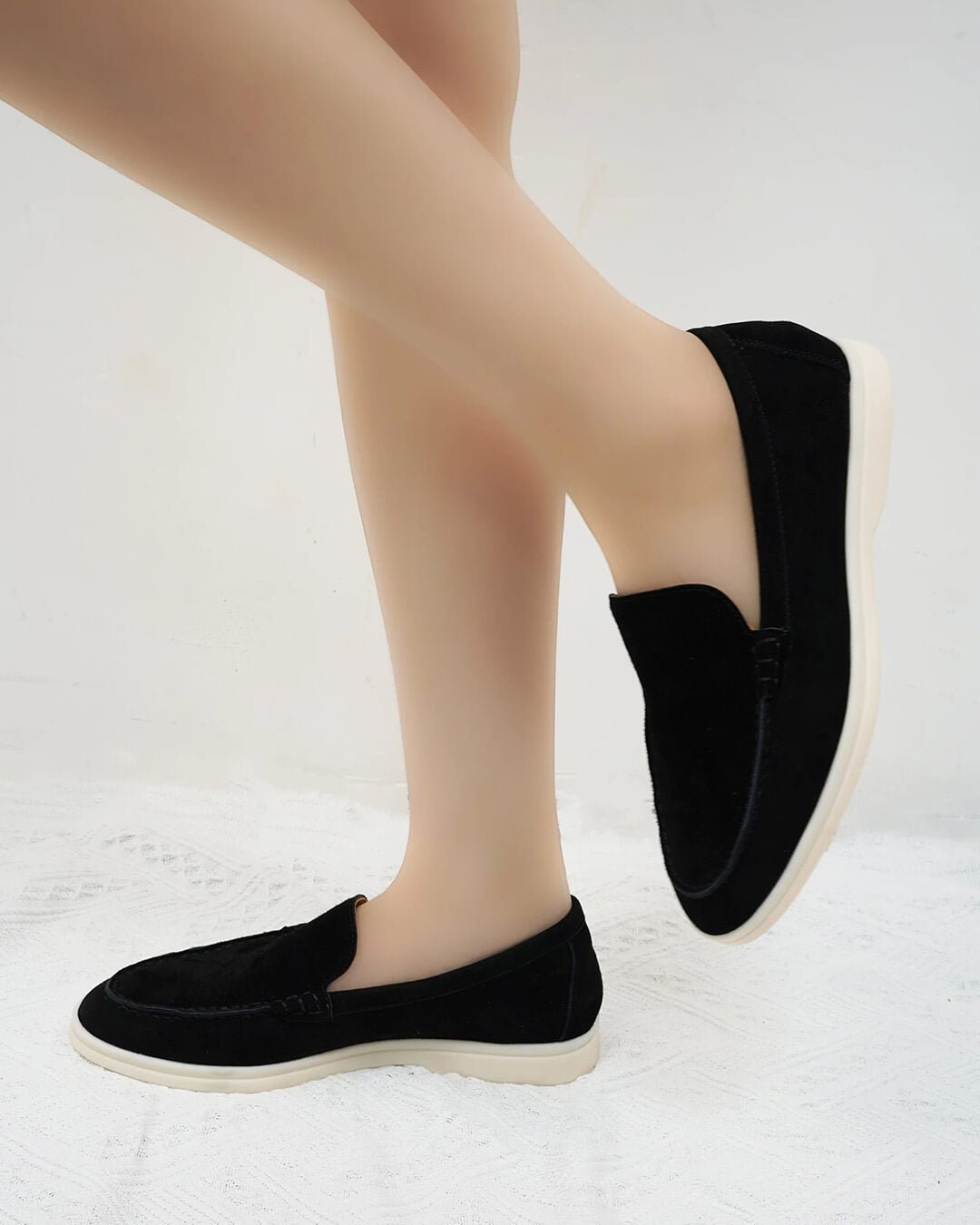 Mocassini bassi in suede Elvira