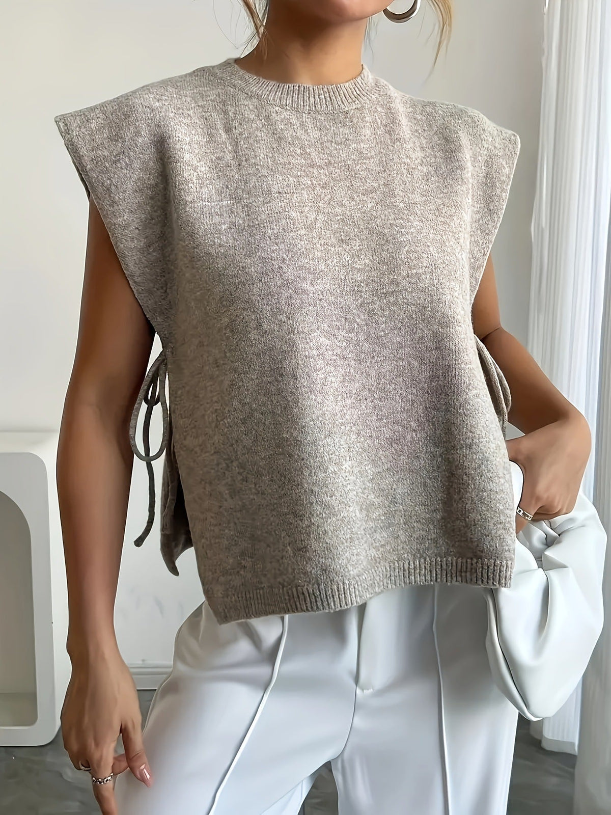 Zinnia-Rae - Women's Relaxed Top in Knit with Button Front - photo 2