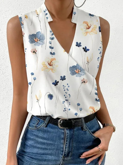 Connie - Women's Double-Breasted Top with No Sleeves