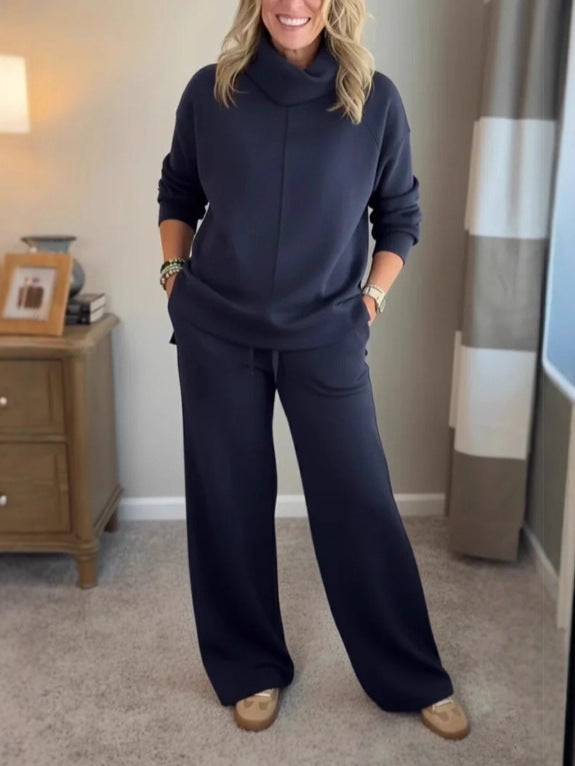 Zoraya - Women's Oversized Two-Piece Set for Easy Days